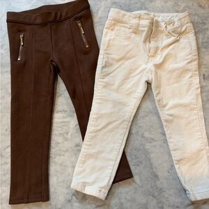 Janie and Jack Brown and Cream Kids Jeans